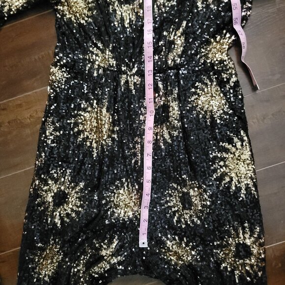 Farm Rio Sunny Mood Sequin Jumpsuit Women M Shimmer Glam Chic Party Flashy Disco - Picture 9 of 10